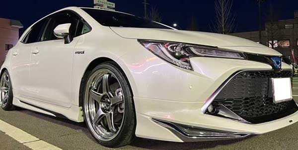 カローラスポーツのインチアップ・インチダウンサイズは?サイズ変更はできる?