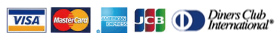 VISA/Mastercard/JCB/AMEX/Dinersをご利用いただけます
