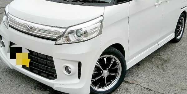 スペーシアカスタムのインチアップサイズ