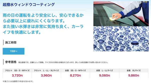 ガラスフッ素コーティング