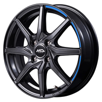 MID(マルカ) MID WHEELS アクティブブラック 14インチ PCD100.0 4穴