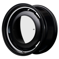 MID(マルカ) MID WHEELS セミグロスブラックリムヴァーレイポリッシュ 14インチ PCD100.0 4穴