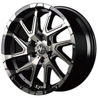 MID(マルカ) NITRO POWER ナイトロパワー ブラックメタリックポリッシュ/ブラッククリア/フランジピアスドリルド 17インチ PCD139.7 6穴