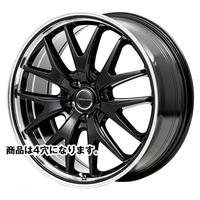 MID(マルカ) MID WHEELS グロスブラック/ラインポリッシュ 14インチ PCD100.0 4穴