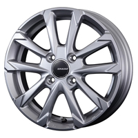 KIT JAPAN(コーセイ) QRASIZ クレイシズ ブライトシルバー 14インチ PCD100.0 4穴