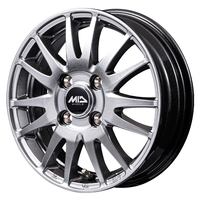MID(マルカ) MID WHEELS メタリックグレー 14インチ PCD100.0 4穴