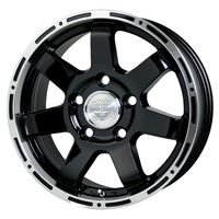 HOT STUFF(ホットスタッフ) MAD CROSS マッドクロス ブラック/リムポリッシュ 16インチ PCD139.7 5穴