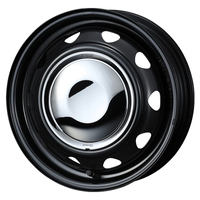 Weds(ウェッズ) STEEL WHEEL スチールホイール セミマットブラック/単穴センターキャップ 14インチ PCD100.0 4穴