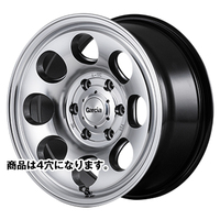 MID(マルカ) MID WHEELS メタリックグレー/ポリッシュ 14インチ PCD100.0 4穴