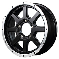 MID(マルカ) MID WHEELS セミグロスブラック+フランジポリッシュ 17インチ PCD114.3 5穴