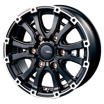 INTER MILANO(ベスト) MUD BAHN マッドバーン マットブラック/リムポリッシュ 15インチ PCD139.7 6穴