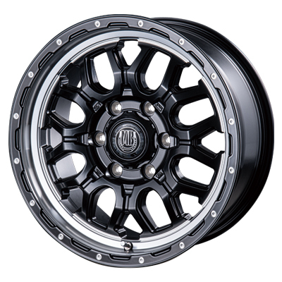 INTER MILANO(ベスト) MUD BAHN マッドバーン マットブラック/バーティカルポリッシュ 15インチ PCD139.7 6穴