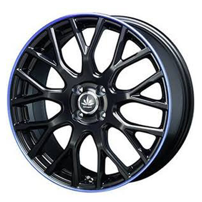 BLEST(ブレスト) Bahnsport バーンシュポルト セミグロスブラックブルーリボン 16インチ PCD100.0 4穴