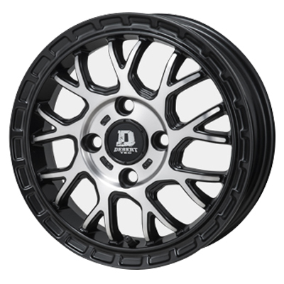 PANDORA(パンドラ) DESERT TEC デザートテック スモークブラックポリッシュ 15インチ PCD100.0 4穴