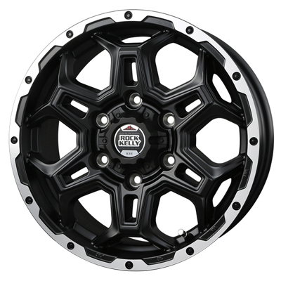 BADX(バドックス) ROCK KELLY ロックケリー マットブラック/リップポリッシュ 17インチ PCD139.7 6穴