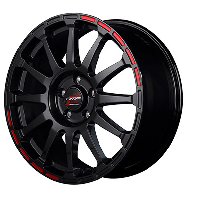 MID(マルカ) MID RACING クリスタルブラック/ストロボレッド 18インチ PCD100.0 5穴