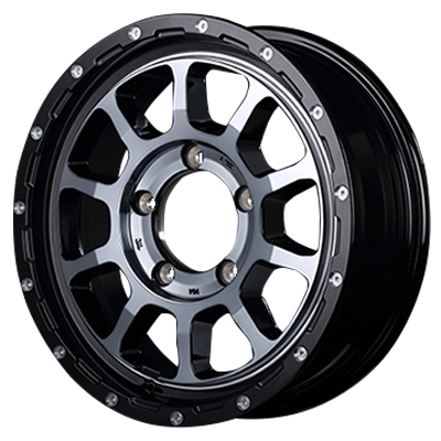 MID(マルカ) NITRO POWER ナイトロパワー ブラック/DC+マシニング/ブラッククリア 16インチ PCD139.7 5穴