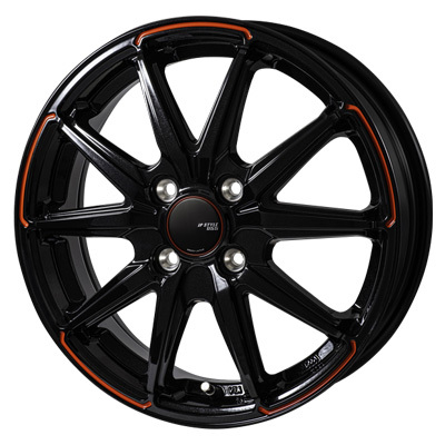 JAPAN三陽(ジャパン) MONZAJAPAN JP-STYLE モンツァジャパン ジェイピースタイル パールブラック/レッドライン 15インチ PCD100.0 4穴