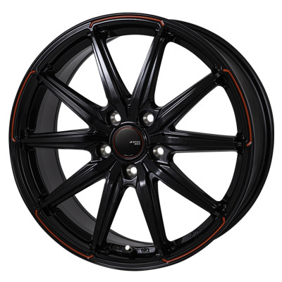 JAPAN三陽(ジャパン) MONZAJAPAN JP-STYLE モンツァジャパン ジェイピースタイル パールブラック/レッドライン 17インチ PCD114.3 5穴