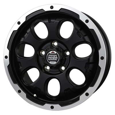 BADX(バドックス) ROCK KELLY ロックケリー マットブラック/リップポリッシュ 16インチ PCD114.3 5穴