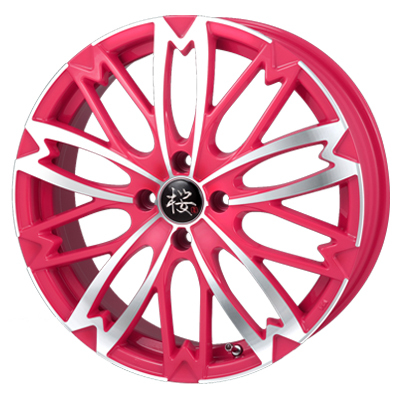 Rpride(アールプライド) 桜 五分咲き ピンクポリッシュ 15インチ PCD100.0 4穴