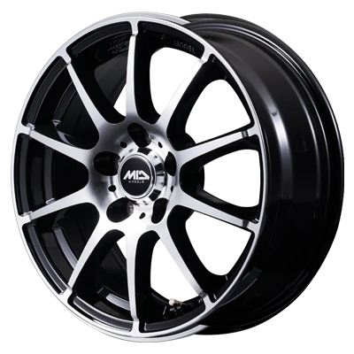 MID(マルカ) MID WHEELS ブラックポリッシュ 18インチ PCD100.0 5穴