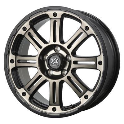 COSMIC(コスミック) X BLOOD エックス ブラッド マットスモークマシニング 17インチ PCD114.3 5穴